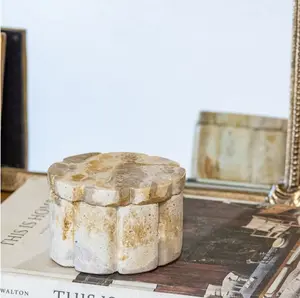 Leopard Marble Scallop Pinch Pot