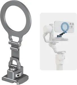 Metal Phone Mount with Baseplate for Arca-Standard, Compatible for DJI RS 4 Mini, Smartphone Support with Cold Shoe Mount, Phone Tripod Mount for  17/16/15 Series etc. - 5339