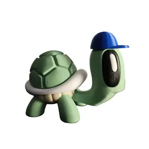 Turtle Fidget Toy – 3D Printed Articulated Tortoise | Removable Shell & Hat Accessory