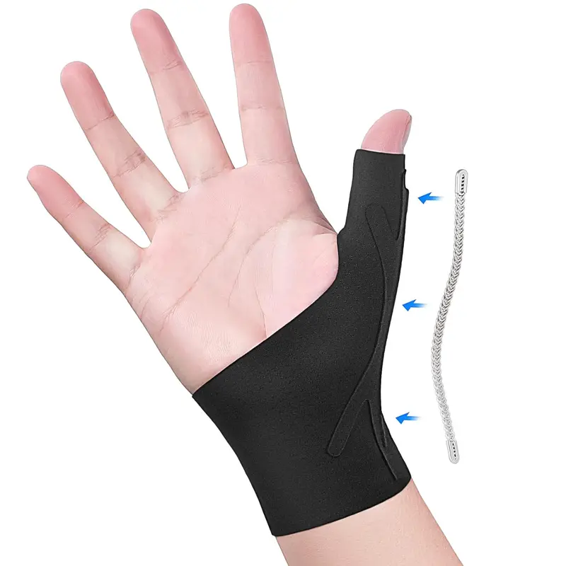 Thumb Wrist Brace Copper Compression Stabilizer Thumb Support Spica Splint for Carpal Tunnel, Arthritis, Tendonitis and TFCC Pain Relief - Women & Men - Fits Left or Right Hand - Breathable, Soft and