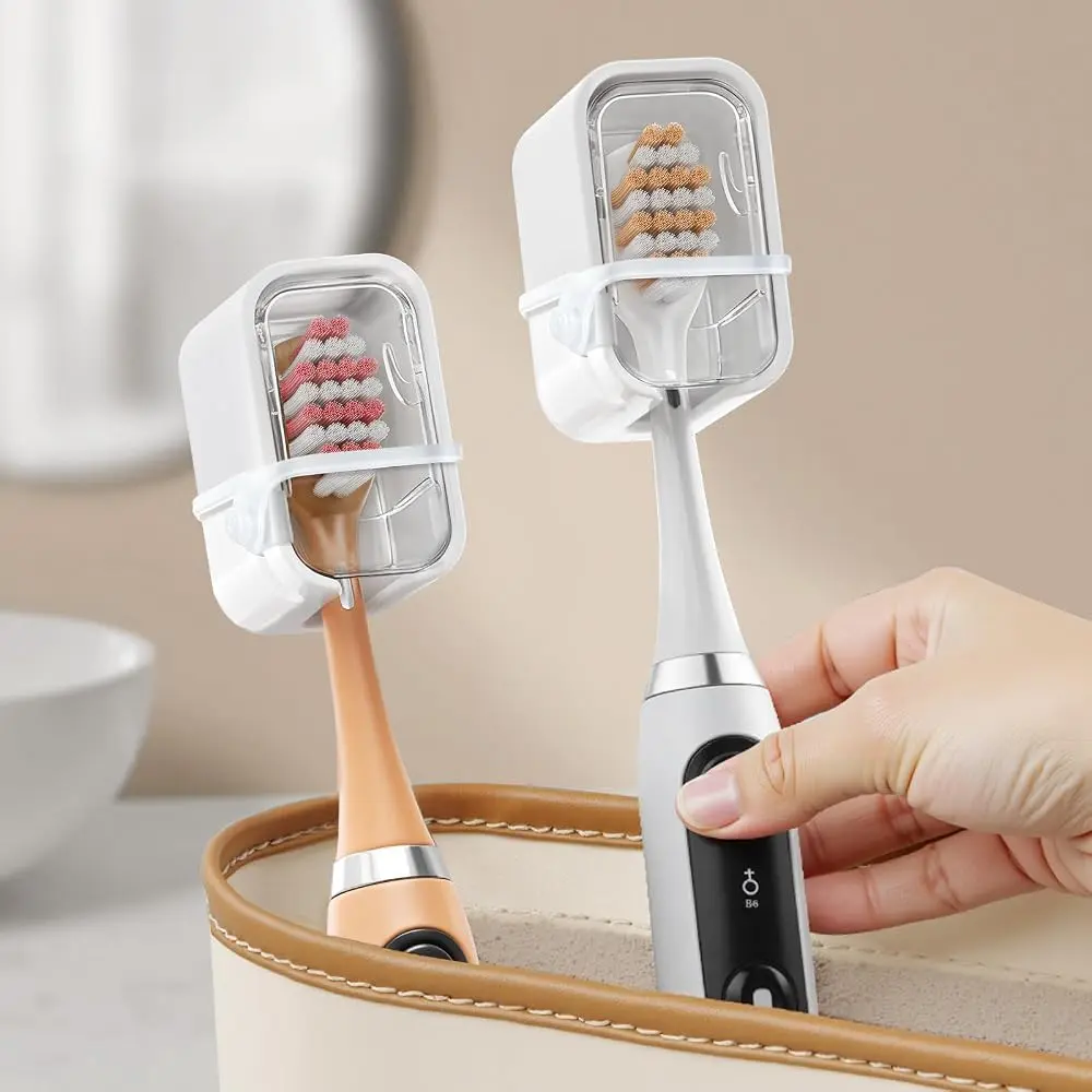 MOPMS 4-Pack Travel Portable Toothbrush Head Cover Set, Toothbrush Protector, Bathroom Accessories for Home & Outdoor Use, Perfect Gift