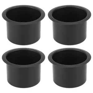 4 Pcs Aluminum Alloy Bottle Cup Drink Holder Insert Replacement Black for Marine Boats RVs