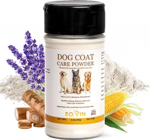 Eqvin Dog Coat Care Powder | Waterless Dry Shampoo & Deodorizer - Anti-Itch Relief for Dogs with Dry, Itchy Skin - Made in USA