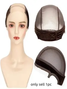 Wig Caps for Women Wig Cap with Grip Band for Keeping Wigs in Place Glueless Wig Grip Cap with 4x5 Transparent Lace Caps Non-Slip Adjustable Wig Caps Elastic Headband