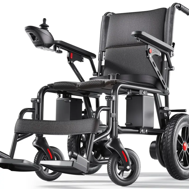 HOMYKING Foldable Electric Wheelchair for Adults, 66 lb Lightweight Power Wheelchair, 300 lb Capacity, 15 km Range, 360° Joystick