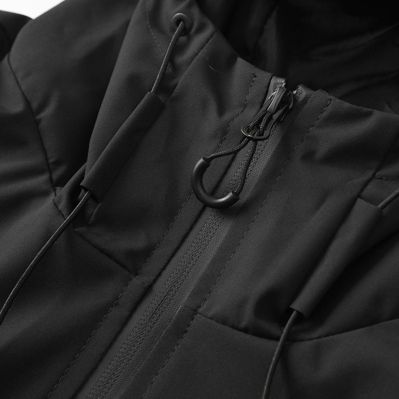 Men's casual hooded jacket with multiple pockets, tactical waterproof, windproof, and abrasion-resistant surface design, suitable for outdoor exploration, mountain climbing, and everyday casual wear, suitable for wearing throughout all four seasons Coats