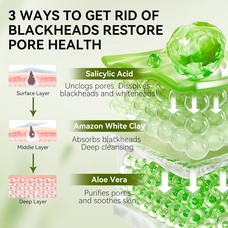 LANBENA Blackhead Removal Mask, Nose Phyto Pore Strips, Pore Cleansing Purifying Exfoliating Mask, 60 Sheets, Phyto Aloe Vera Blackhead Removal Mask, (30g)