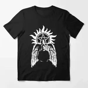 Supernatural T-Shirts – Destiel - Supernatural Classic T-Shirt,Black Color,Size L