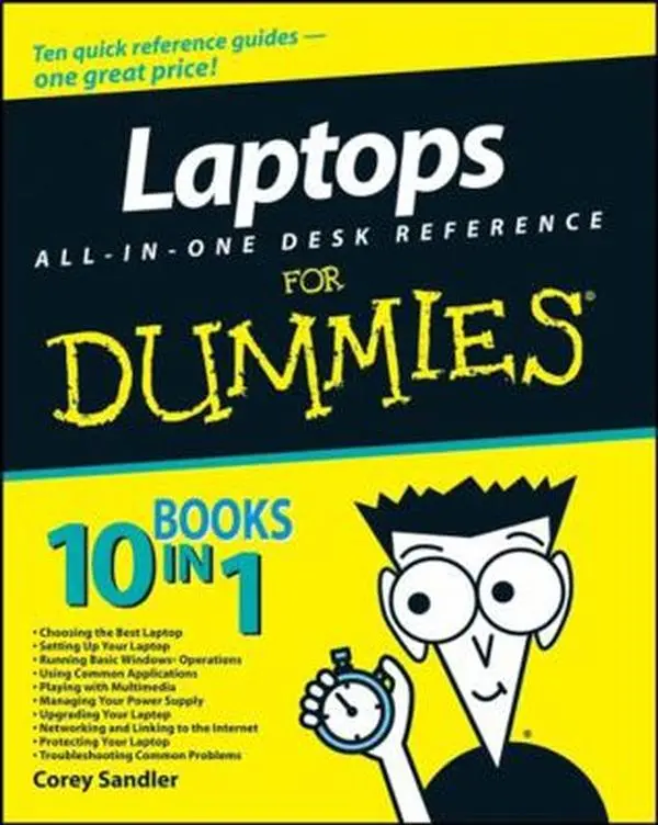 USED Book - Laptops All-in-One Desk Reference For Dummies by Corey Sandler (Paperback) - english