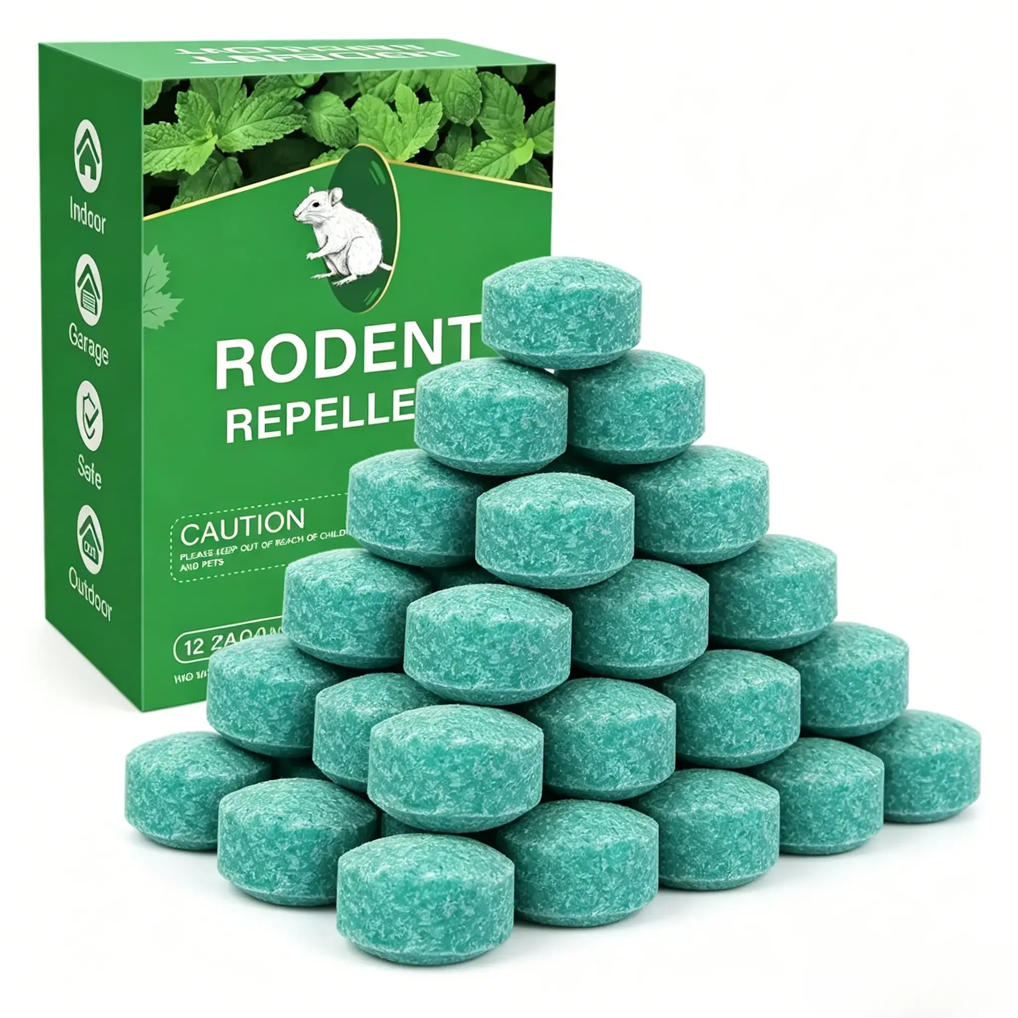 Mouse Rodent Repellent,12 Pack Peppermint Oil Mouse Traps for Rat Mice, Ant, Roach, Spider, Squirrel, Nature Mouse Deterrent for Indoor Outdoor Use, for Garden & Home, Family & Pet Safe