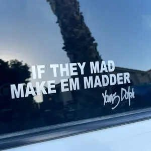 Young Dolph Brand If They Mad Make Em Madder Young Dolph Decal Sticker for Personal Use Vehicle Exterior Decoration