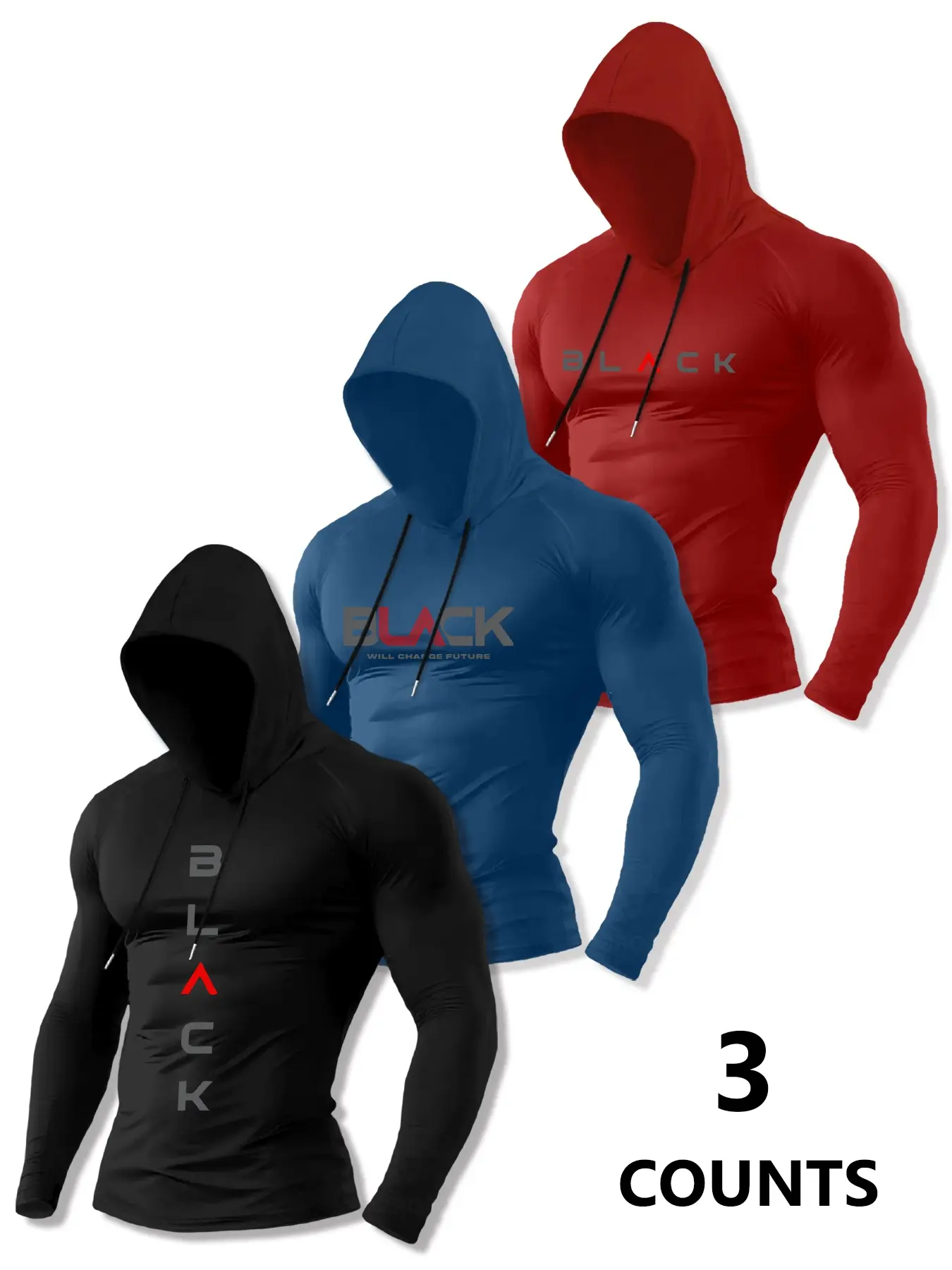 Men's Casual Sport Long Sleeve Hooded T-Shirt Set, Casual Sporty Set, Athleisure Activewear Set, Athleisure Wear Set, Sportswear Set, Fitness Sportswear Set, Comfortable Breathable Fabric, Spring Fashion, Available in Multiple Colors