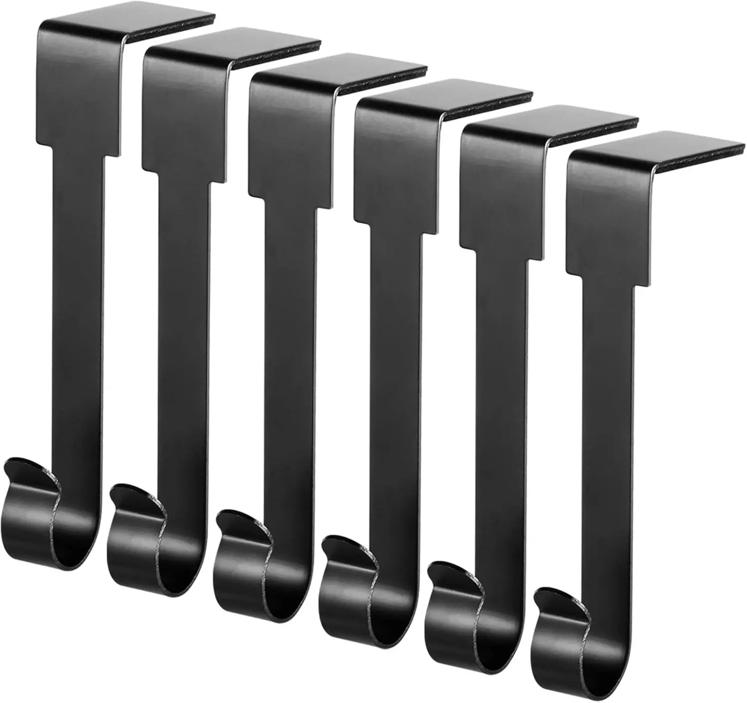 ARCHCRTC 6 Pcs Christmas Stocking Holders Mantel Hook Hangers Fireplace Hooks Hanger Christmas Stocking Hook Fireplace Hanger Grip for Christmas Party Decorations (Black, 6)
