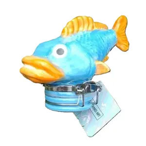 Fish Porcelain Container (50mL/Small) stash jar hide away secret jar stash airti Bottles Decorative Friend Tin