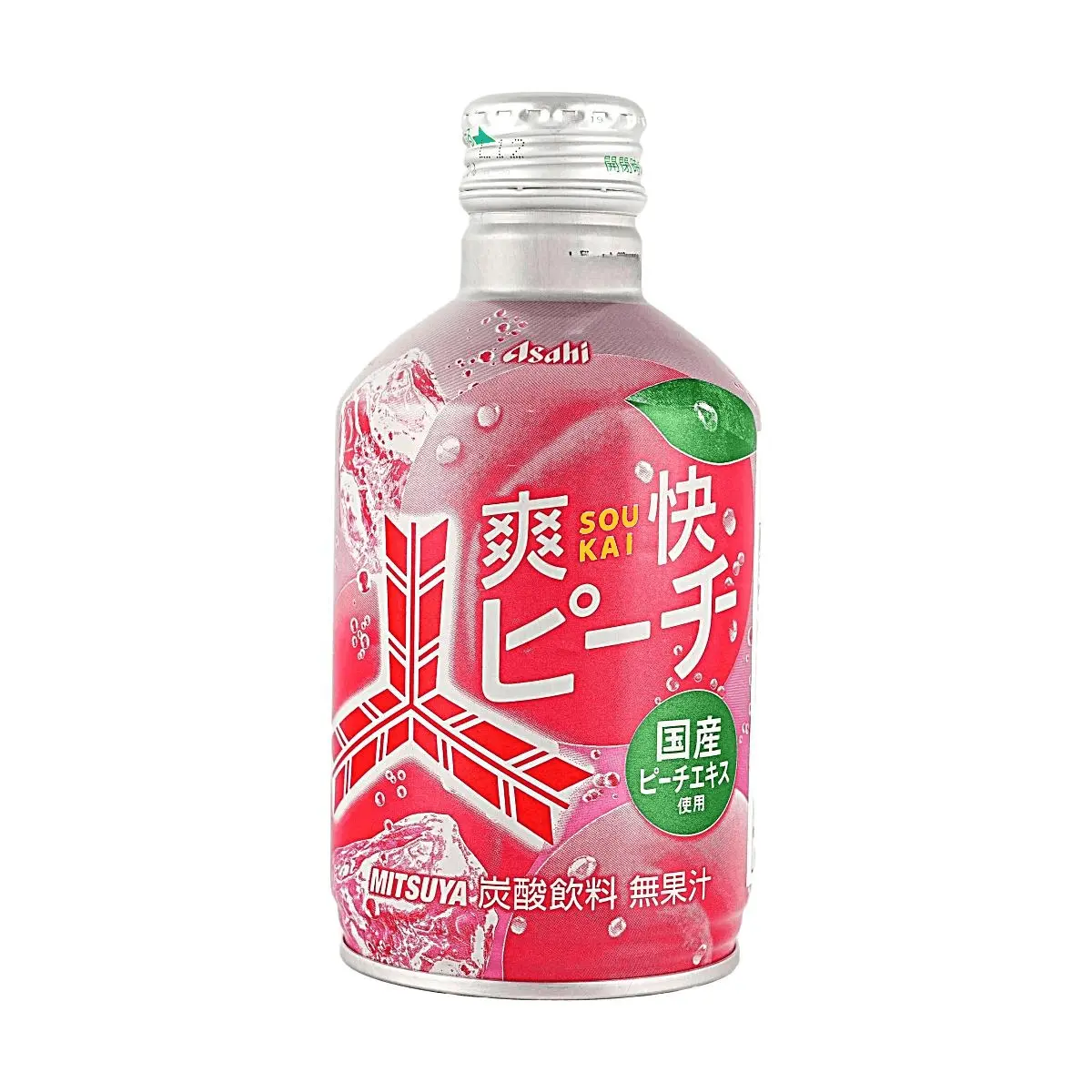 ASAHI Japan White Peach Soda Drink 300ml - Sparkling Japanese Ramune Flavor