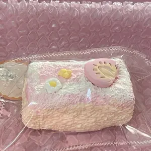 Handmade Biscuit Cake Squishy Soft Slow Rising Stress Relief Toy for Relaxation - One of One Collectible Gift