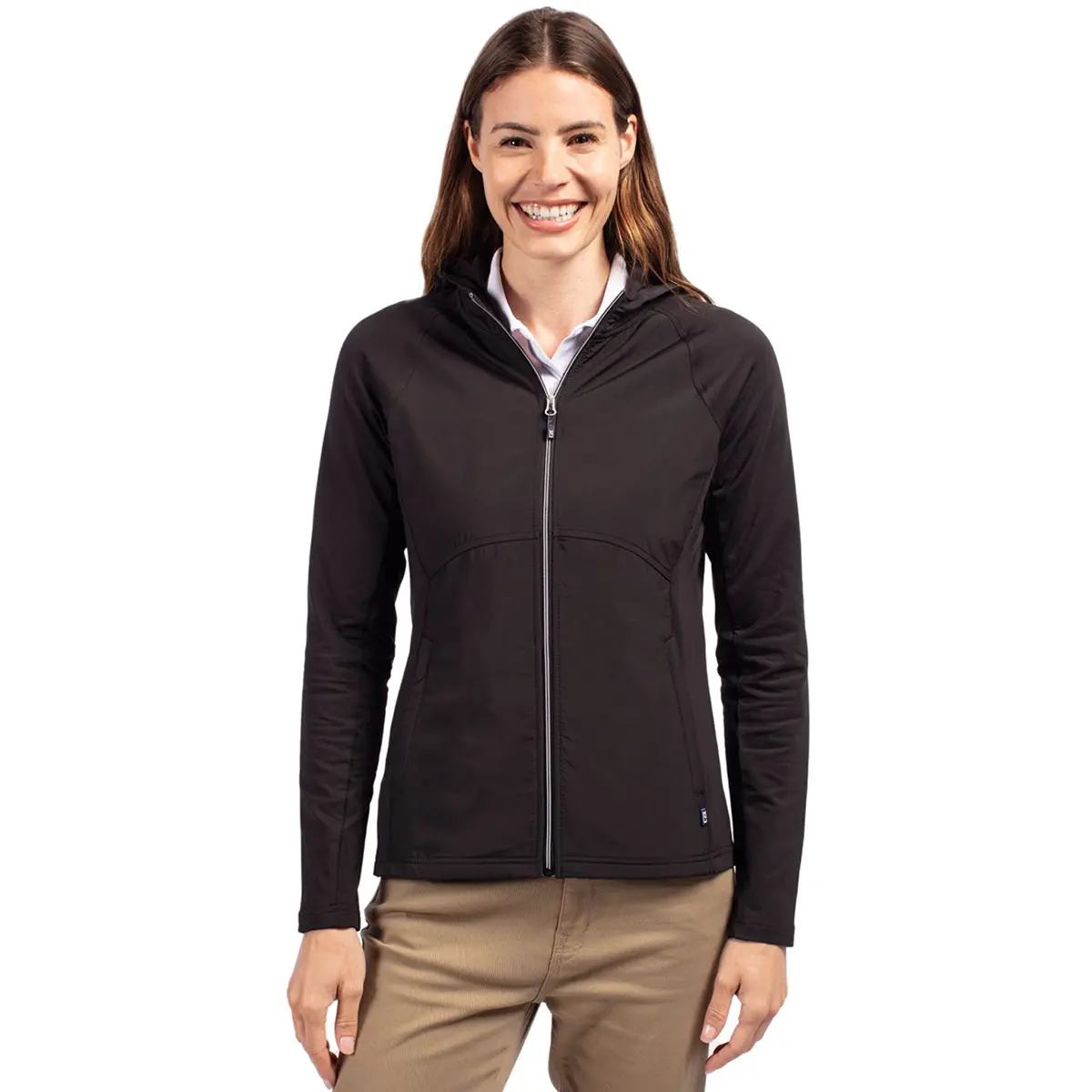Cutter & Buck Adapt Eco Knit Hybrid Recycled Womens Full Zip Jacket
