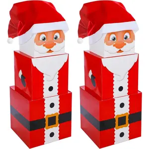 2 Sets Christmas Box Decoration 50 Inch Christmas Decorative Stacking Boxes