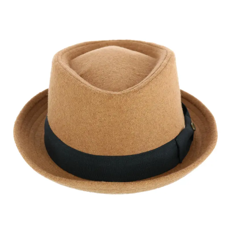 Epoch Hats Company Men's Diamond Shape Wool Fedora with Grosgrain Hatband, Fedoras