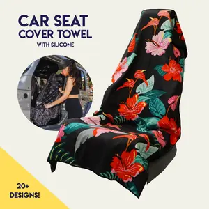 Moonrise in Maui Car Seat Cover Towel - Silicone-Lined Hood Universal Fit Car Seat Cover Towel for Sweat Protection