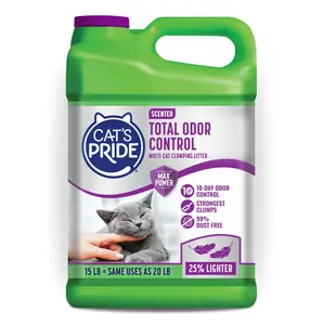 Multi-Cat Clumping Litter with Total Odor Control, Fresh Scented Low Dust Formula, Strong Clumping Performance, 15 lb