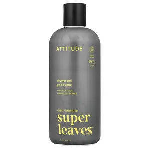 ATTITUDE Super Leaves™, Shower Gel, For Men, Amber & Citrus, 14 fl oz (415 ml)