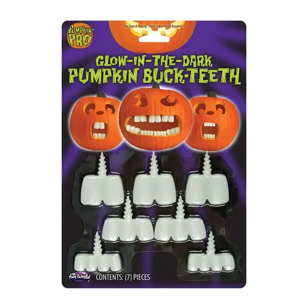 Glow in the Dark Pumpkin Buck Teeth