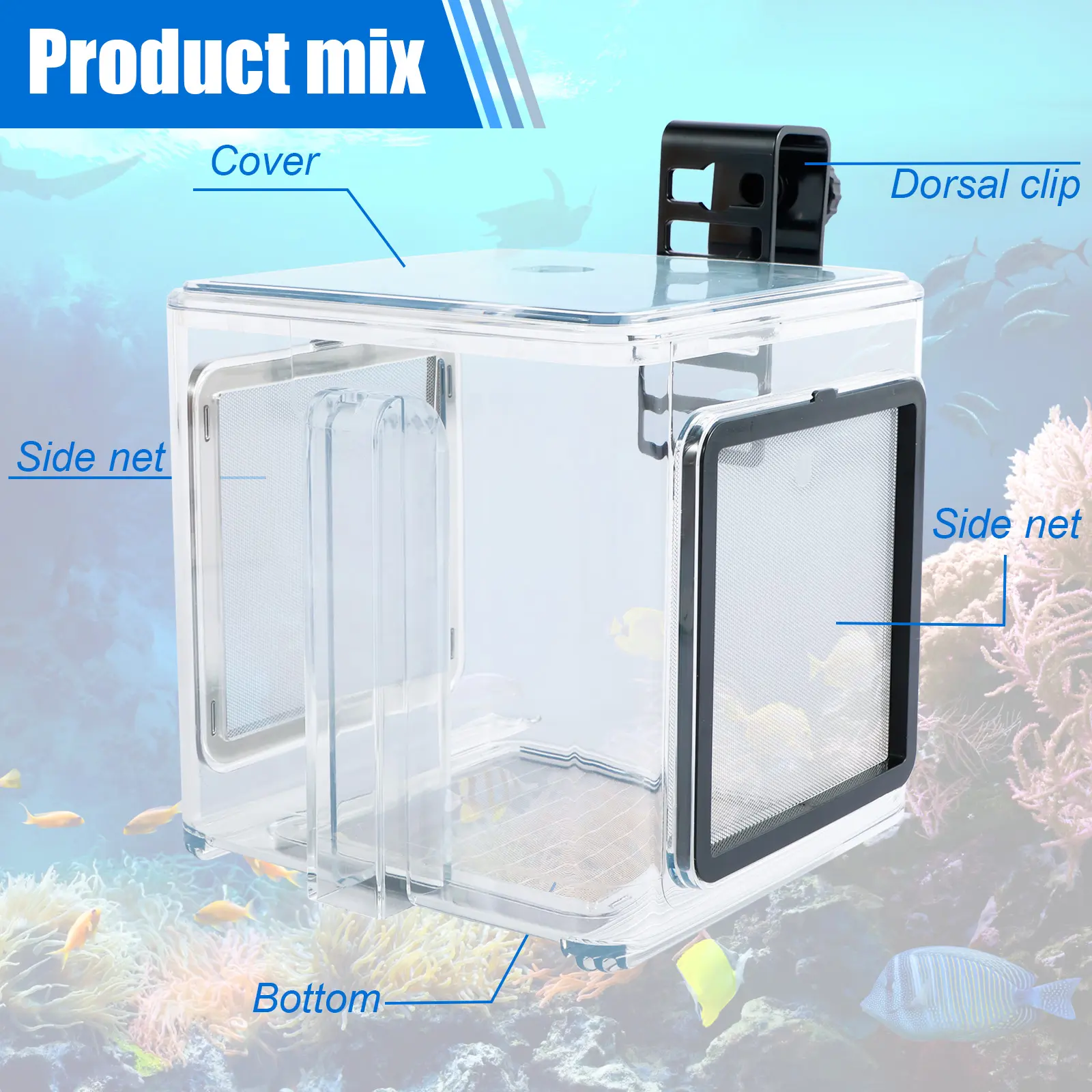 Fish Breeding Box Clear Fish Isolation Box Acrylic Fish Isolation Hatchery Tank Hanging Fish Incubator Box with Detachable Mesh Lid for Baby Fish Newborn Fish Shrimp 15x15x15 cm - TikTok Shop Fish Breeding Box Clear Fish Isolation Box Acrylic Fish Isolation Hatchery Tank Hanging Fish Incubator Box with Detachable Mesh Lid for Baby Fish Newborn Fish Shrimp 15x15x15 cm - TikTok Shop