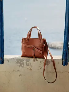 Pre-owned Loewe Leather Shoulder Bags Mini Gate Tote