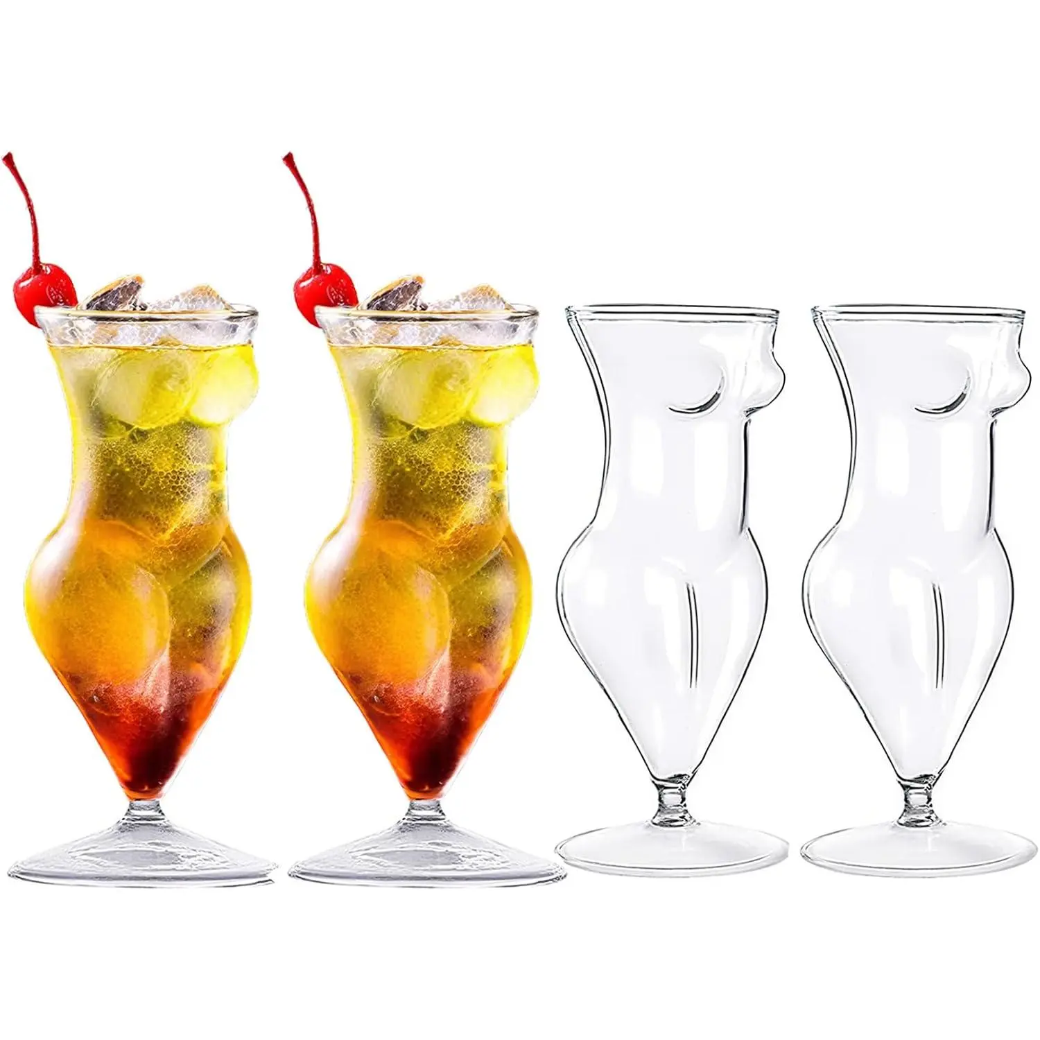 4 count White  Glasses,Glass Highball Glasses,  Glasses Set of 4,Uniquely Shaped  Glasses  Cup for Parties, Homes, Bars, Clubs, Restaurants, Hotel Venue (2.55 * 6.29 inch)