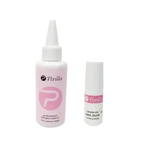 Perilla professional Extro Strong Odourless Brush-on Nail Glue and Glue Remover