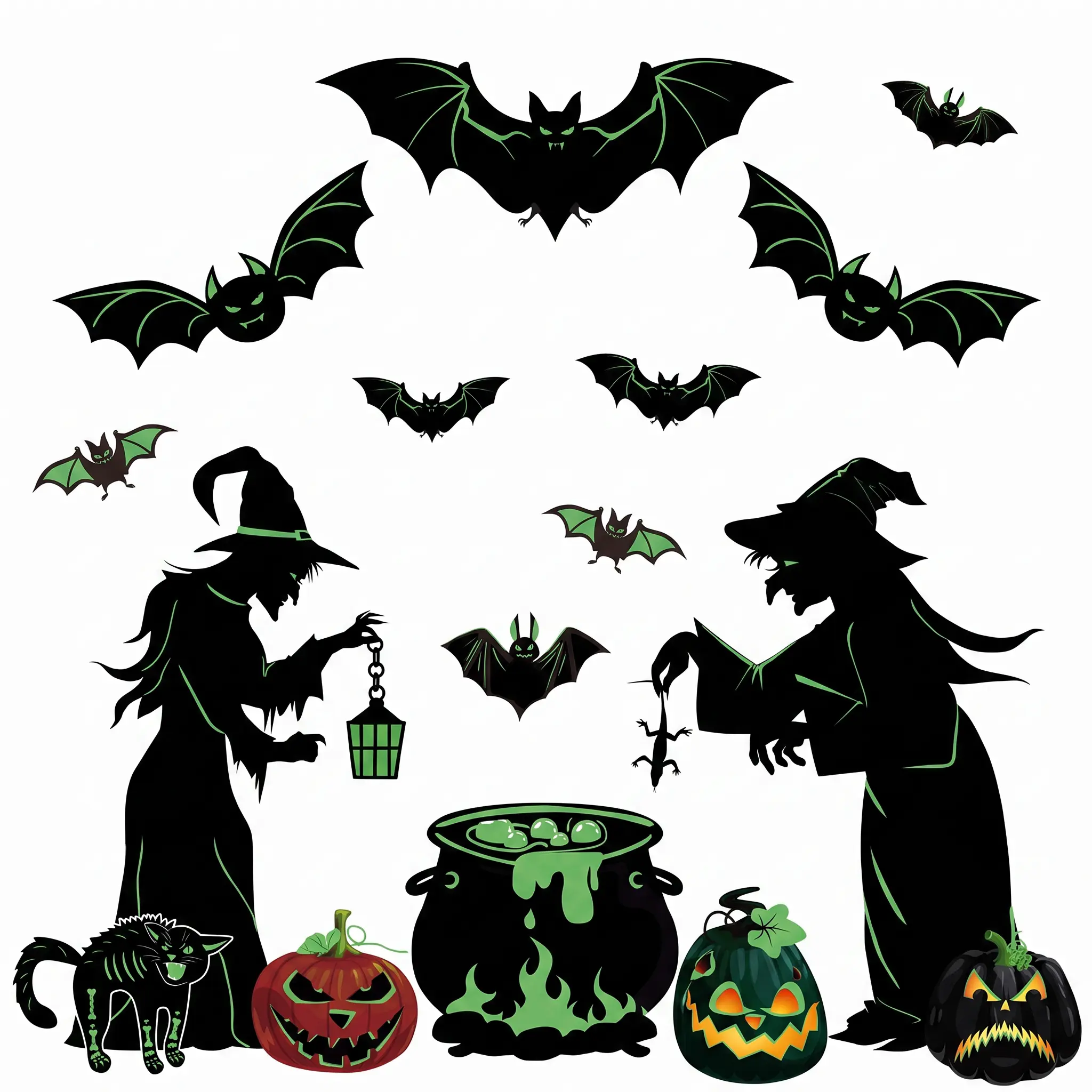 Halloween Car Magnet Decorations Glow in the Dark 3D Bat Pumpkin Ghost Skeleton Magnetic Stickers for Car Garage Door Refrigerator Mailbox Halloween Party Trunk or Treat Decor