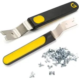 Glazier Point Driver with Magnetic Head – Framing Tool for Picture Frame Hardware & Window Glazing, Includes 50 Premium Glazier Points