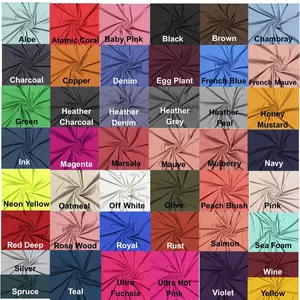 DTY Double Brushed Knit Fabric by the Yard - 4-Way Stretch, Soft, Apparel Sewing