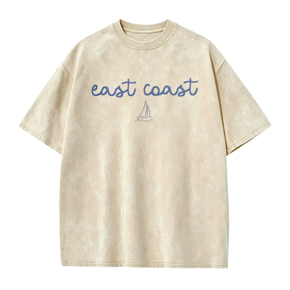 Vintage East Coast Shirt Fisherman Aesthetic Tshirt Preppy Clothes Teens Oversized Coastal Granddaughter Tee Trendy Beachy Summer Shirt