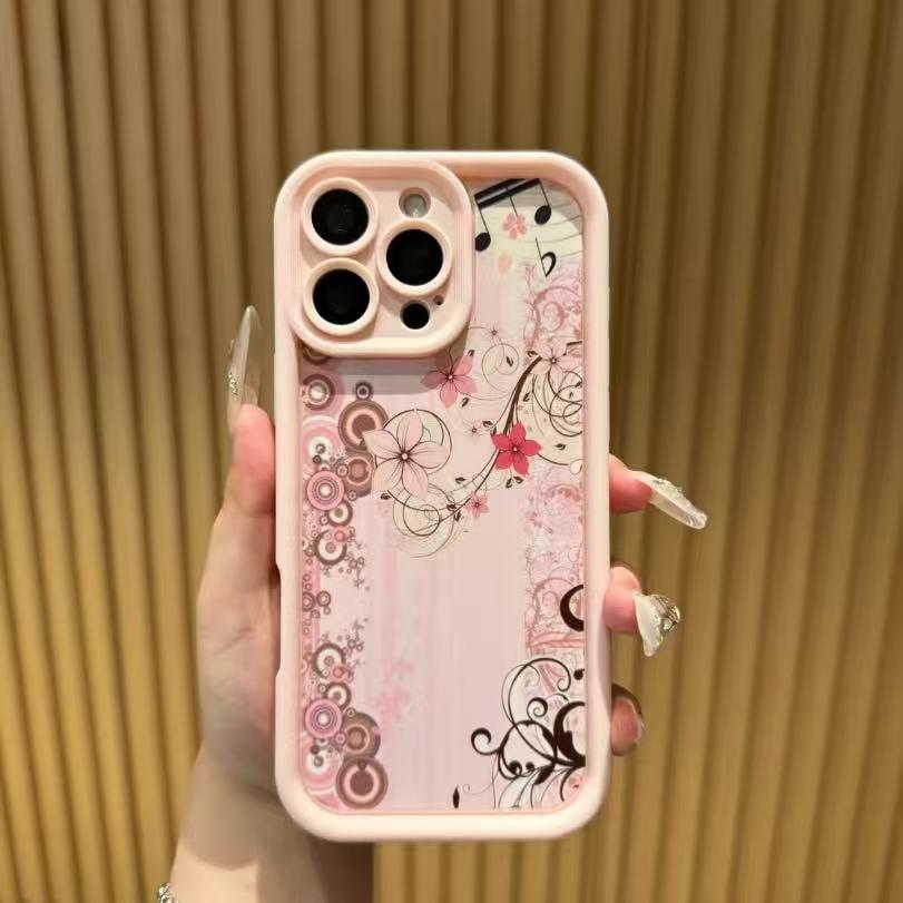 Vintage Music Notes Phone CaselAestheticMusical Score & Floral Art Cover|TrendyShockproof Protective Cover For iPhone 17 ProMax 16 15 14 13 mini 12 mini 11 for Samsung S21S22 S23 S24 S25 S26 Phone CaselGift for Music Lovers AI7