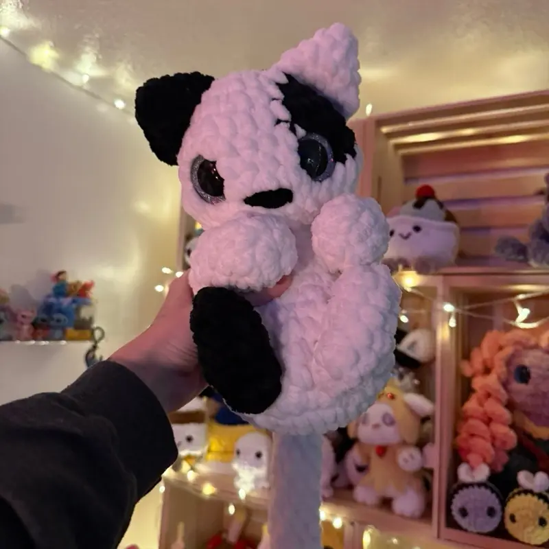 Crochet Kitty Amigurumi Plush Toy - Soft Kawaii Soothing Stuffed Doll, Cute Handmade Kids Easter Gifts, Stuffed Animals Cute Decor Collectible