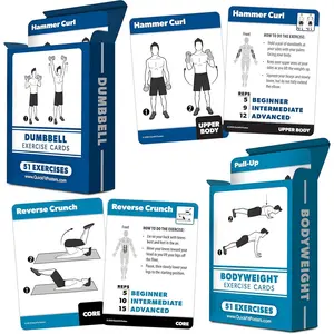2 Pack - Bodyweight & Dumbbell Fitness Workout Cards - Over 100 Exercises