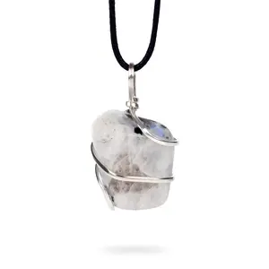 AYANA Raw Moonstone Necklace for Intuition & Feminine Energy – June Birthstone Crystal for Emotional Balance, New Beginnings & Cancer Zodiac Healing