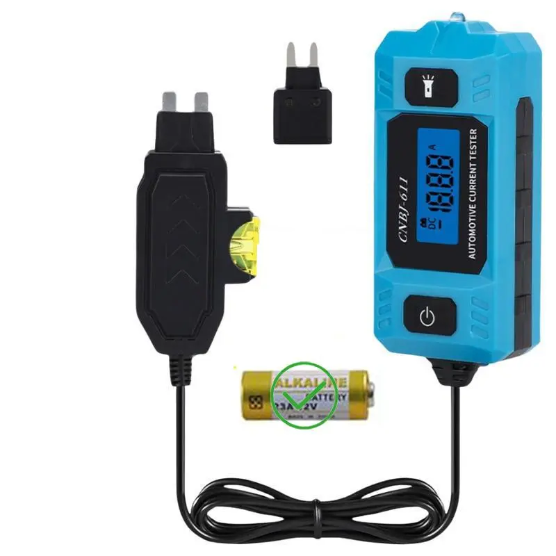 Car circuit probe tester(battery included)  Automotive Circuit Fault Probe Tester, 20A 48V-High-Precision Current Tester, 2-in-1 Wire Tracer Short Finder, Car Relay Fuse Checker with LED Display & Front Light