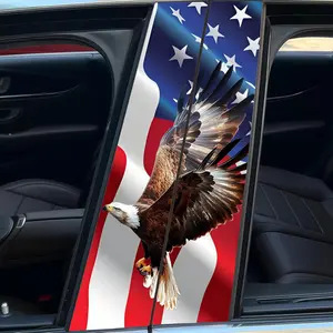 2PCS B-Pillar Vinyl Stickers – Protect Car Doors from Sun & Scratches, Durable, Waterproof, Fits Small Cars