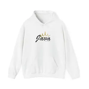 Java Crown Unisex Hooded Sweatshirt | Cozy Graphic Hoodie, Stylish Sweatshirt, Gift for Coffee Lovers, Casual Wear, Unisex Clothing