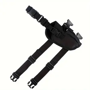 Adjustable right thigh holster with magazine holder for leg wear