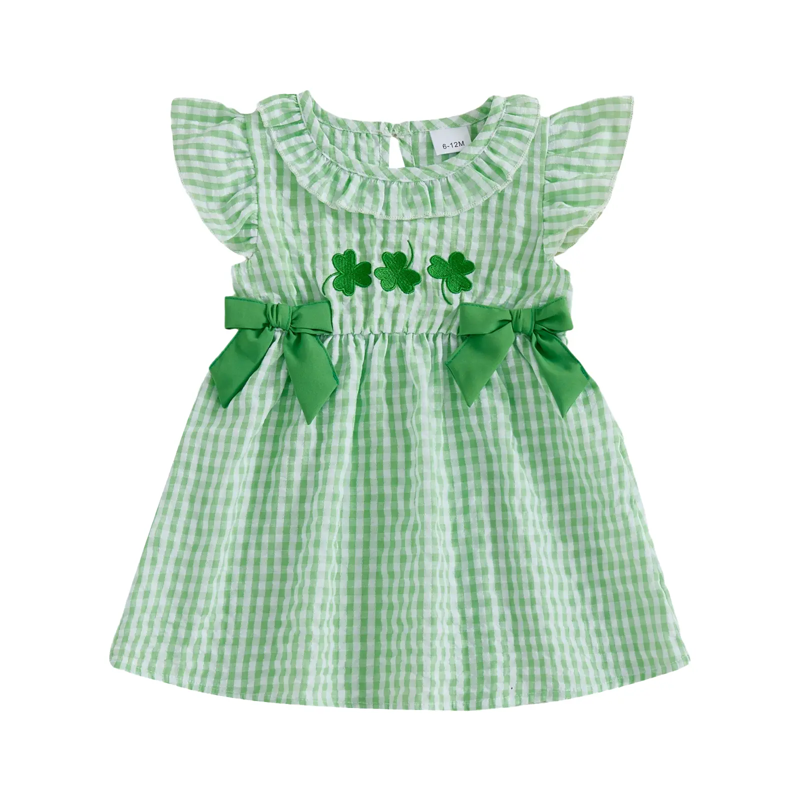 Toddler Baby Girls Irish Dress Fashionable Cute Shamrock Embroidery Fly Sleeve Plaid Dress - TikTok Shop Toddler Baby Girls Irish Dress Fashionable Cute Shamrock Embroidery Fly Sleeve Plaid Dress - TikTok Shop