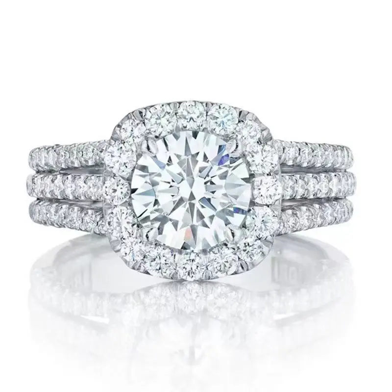 Cubic Zirconia Ring, Fashion Design Jewelry, Love-themed Couple Ring, Souvenir Gift for Girlfriend & Boyfriend, Ideal for Valentine's Day, Father's Day, Mother's Day, Anniversary, Engagement, Wedding, New Year, Christmas, Halloween & Birthday