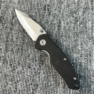 High Quality G10 Handle Folding Knife Sharp Stainless Steel Blade EDC Tool for Outdoor Camping