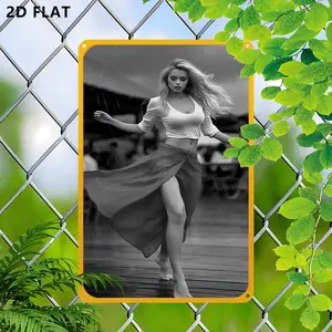 Exquisite Iron Artistic Wall Decoration, a Woman Dancing in the Rain Design, 8x12 Inch Size for Home & Christmas Decor, Unique Decorative Sign & Plaque