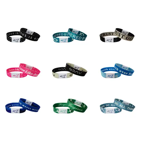 Unisex 6.7in Religious Inspirational Bible Verse Bracelet - Christian Devotional Fashion Jewelry, Tap-Accessible, Inspirational Jewelry for Daily Wear, Bible Verse of the Day, Encourages Faith, Love Like Jesus Gifting