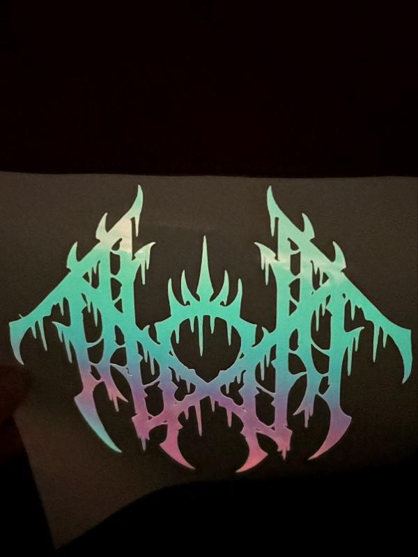 Sleep Token inspired holographic glow in the dark sticker/decal