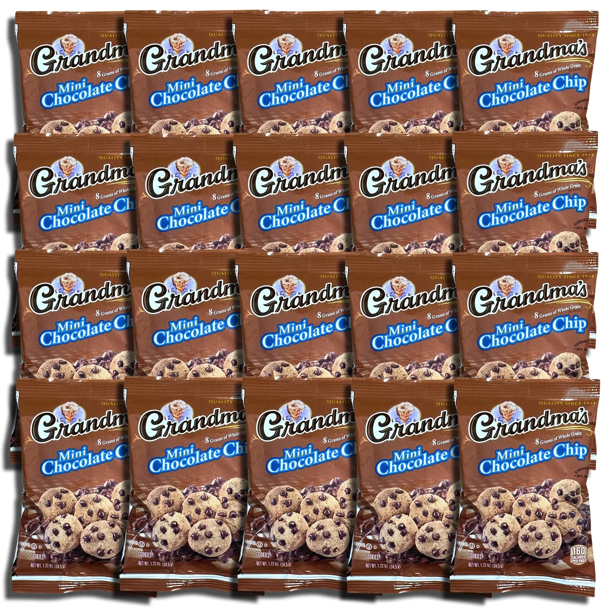 Grandma's Whole Grain Mini Chocolate Chip Cookies, 1.22 Oz, 20 Ct